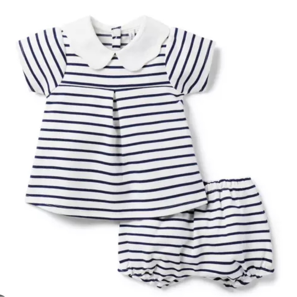 Janie and Jack Baby Scalloped Collar Ponte Matching Set
